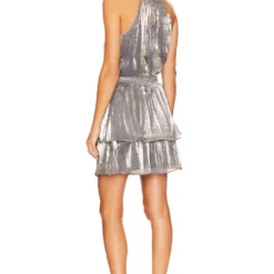 ROBE COURTE METALLIC DOT Pewter -Ravis Mode Soldes Boutique 1STR WD212 V3