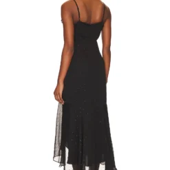ROBE MAXI ASYMÉTRIQUE Rich Black -Ravis Mode Soldes Boutique 1STR WD220 V3