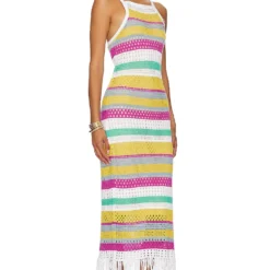 ROBE LUCIA Cyan Multi -Ravis Mode Soldes Boutique 525A WD83 V2