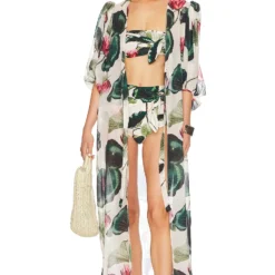 Victoria Regia Long Robe Off White