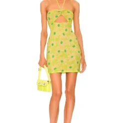 ROBE COURTE À DÉCOUPES SAVON Lime Daisy