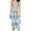 ROBE MAXI SHANE Cyber Blue Metaverse