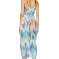 ROBE MAXI SHANE Cyber Blue Metaverse 5 ROBE MAXI SHANE Cyber Blue Metaverse -Ravis Mode Soldes Boutique AFFM WD246 V3