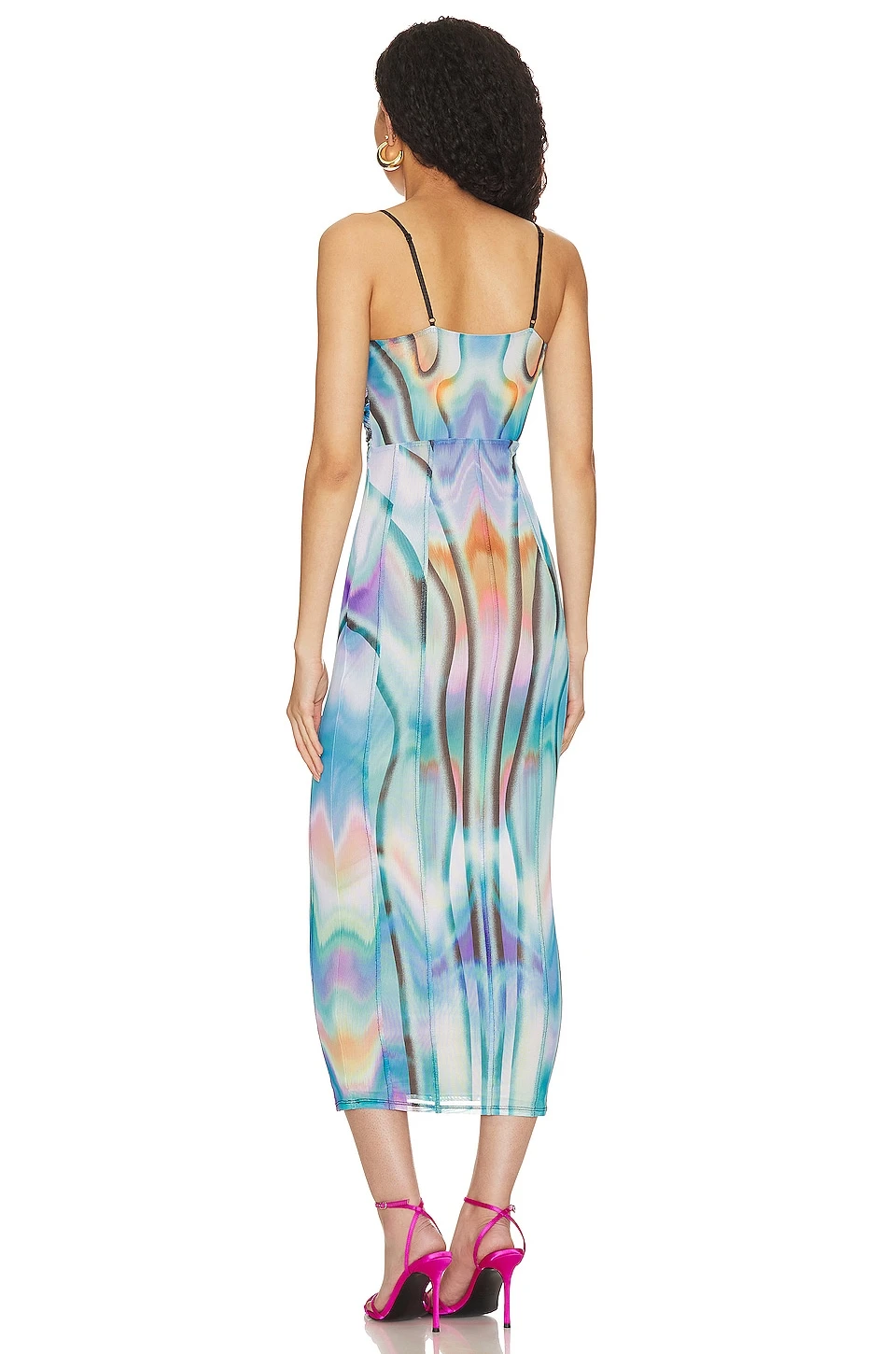 ROBE MAXI SHANE Cyber Blue Metaverse 3 ROBE MAXI SHANE Cyber Blue Metaverse – Image 3