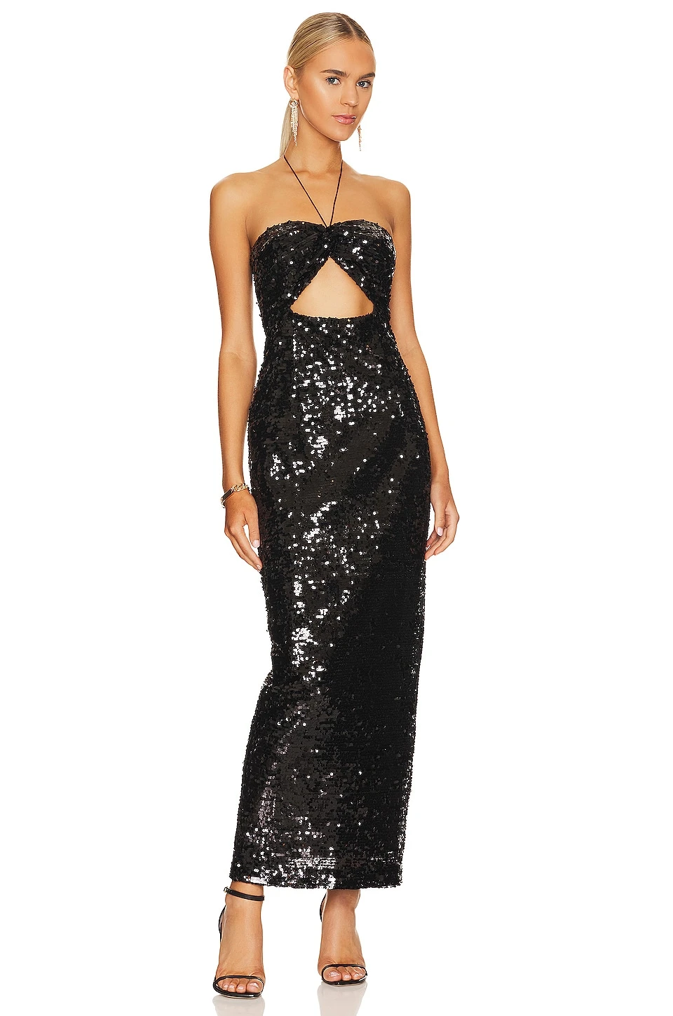 ROBE FIONA Black Sequin 1 ROBE FIONA Black Sequin