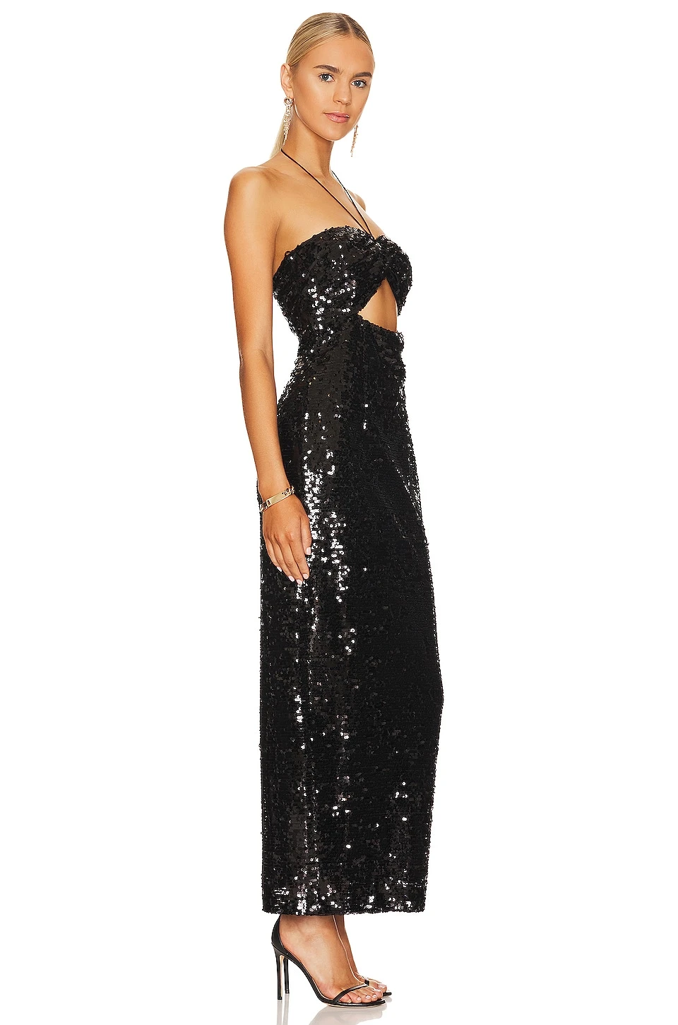 ROBE FIONA Black Sequin 2 ROBE FIONA Black Sequin – Image 2