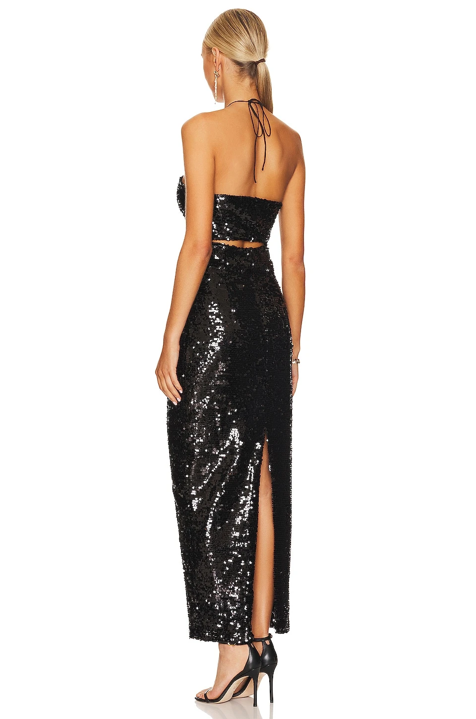 ROBE FIONA Black Sequin 3 ROBE FIONA Black Sequin – Image 3
