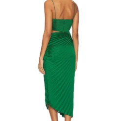 Alice + Olivia ROBE FAYETH Emerald -Ravis Mode Soldes Boutique ALI WD1050 V3