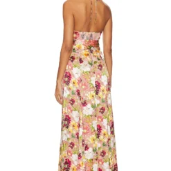 Alice + Olivia ROBE DITA Juniper Floral Rose -Ravis Mode Soldes Boutique ALI WD1051 V3