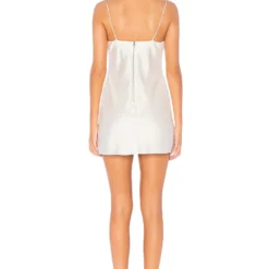 Alice + Olivia ROBE CARACO COURTE HARMONY Off White -Ravis Mode Soldes Boutique ALI WD650 V3