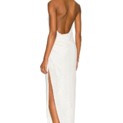 ROBE DE SOIRÉE SAMBA White Sequin 11 ROBE DE SOIRÉE SAMBA White Sequin -Ravis Mode Soldes Boutique AMAN WD1506 V4