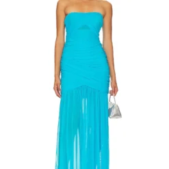 ROBE DE SOIRÉE LEVI Tropical Turquoise 8 ROBE DE SOIRÉE LEVI Tropical Turquoise -Ravis Mode Soldes Boutique AMAN WD1841 V1 1