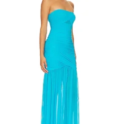 ROBE DE SOIRÉE LEVI Tropical Turquoise 6 ROBE DE SOIRÉE LEVI Tropical Turquoise -Ravis Mode Soldes Boutique AMAN WD1841 V2