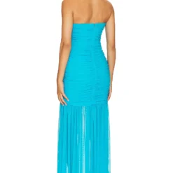 ROBE DE SOIRÉE LEVI Tropical Turquoise 7 ROBE DE SOIRÉE LEVI Tropical Turquoise -Ravis Mode Soldes Boutique AMAN WD1841 V3