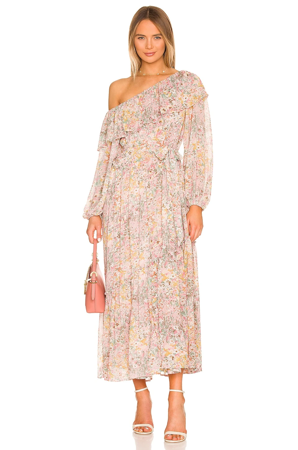 ROBE KAYLANI Pink Multi Floral 1 ROBE KAYLANI Pink Multi Floral