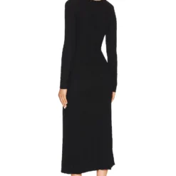 ROBE MI-LONGUE ASTRID Black -Ravis Mode Soldes Boutique ASTR WD313 V3