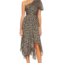 ROBE SANTORINI Blue & Peach Multi Floral 8 ROBE SANTORINI Blue & Peach Multi Floral -Ravis Mode Soldes Boutique ASTR WD315 V1