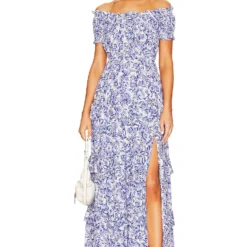 ROBE VIONA Blue & White Multi