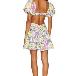 ROBE CLARITA Pink & Yellow Multi Floral 5 ROBE CLARITA Pink & Yellow Multi Floral -Ravis Mode Soldes Boutique ASTR WD404 V3