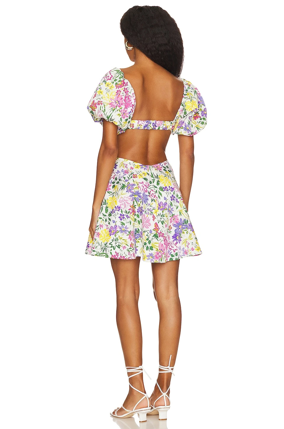 ROBE CLARITA Pink & Yellow Multi Floral 3 ROBE CLARITA Pink & Yellow Multi Floral – Image 3