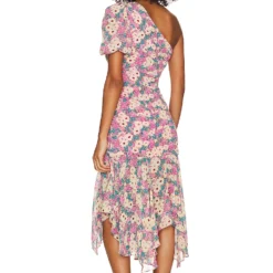 ROBE SANTORINI Pink & Black Floral 5 ROBE SANTORINI Pink & Black Floral -Ravis Mode Soldes Boutique ASTR WD417 V3