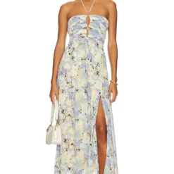 ROBE ROZINA Blue & Green Floral