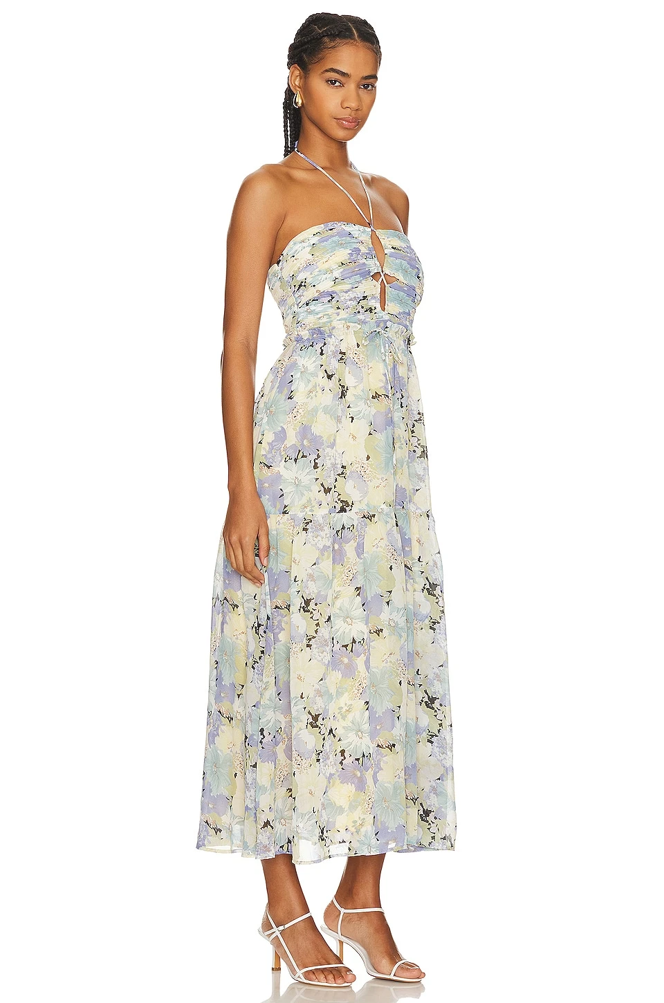 ROBE ROZINA Blue & Green Floral 2 ROBE ROZINA Blue & Green Floral – Image 2