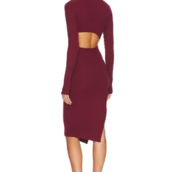 ROBE MI-LONGUE DANICA Sangria -Ravis Mode Soldes Boutique AXLR WD87 V4