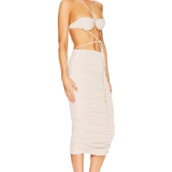 ROBE MI-LONGUE MILAN Ivory Lurex 5 ROBE MI-LONGUE MILAN Ivory Lurex -Ravis Mode Soldes Boutique BANH WD14 V2