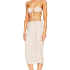 ROBE MI-LONGUE MILAN Ivory Lurex 6 ROBE MI-LONGUE MILAN Ivory Lurex -Ravis Mode Soldes Boutique BANH WD14 V3