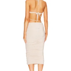 ROBE MI-LONGUE MILAN Ivory Lurex 7 ROBE MI-LONGUE MILAN Ivory Lurex -Ravis Mode Soldes Boutique BANH WD14 V4