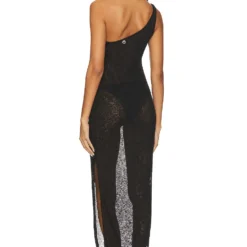 ROBE UNE ÉPAULE DÉNUDÉE ARBEL Black -Ravis Mode Soldes Boutique BANH WD20 V3