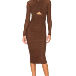 Bardot ROBE ALIYAH Chocolate -Ravis Mode Soldes Boutique BARD WD468 V1 1