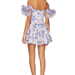 Bardot ROBE COURTE SIGMA Lilac Blue Floral -Ravis Mode Soldes Boutique BARD WD640 V3