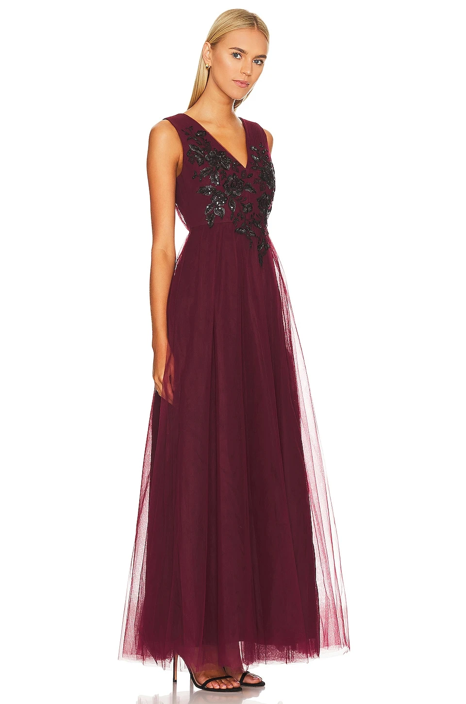 BCBGMAXAZRIA ROBE DE SOIRÉE LONGUE Deep Cranberry 2 BCBGMAXAZRIA ROBE DE SOIRÉE LONGUE Deep Cranberry – Image 2