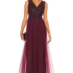 BCBGMAXAZRIA ROBE DE SOIRÉE LONGUE Deep Cranberry 8 BCBGMAXAZRIA ROBE DE SOIRÉE LONGUE Deep Cranberry -Ravis Mode Soldes Boutique BCB WD885 V4