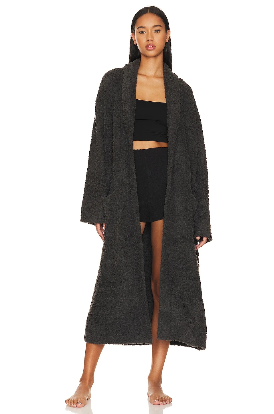 PEIGNOIR COZYCHIC SKULL ROBE Carbon & Almond 2 PEIGNOIR COZYCHIC SKULL ROBE Carbon & Almond – Image 2