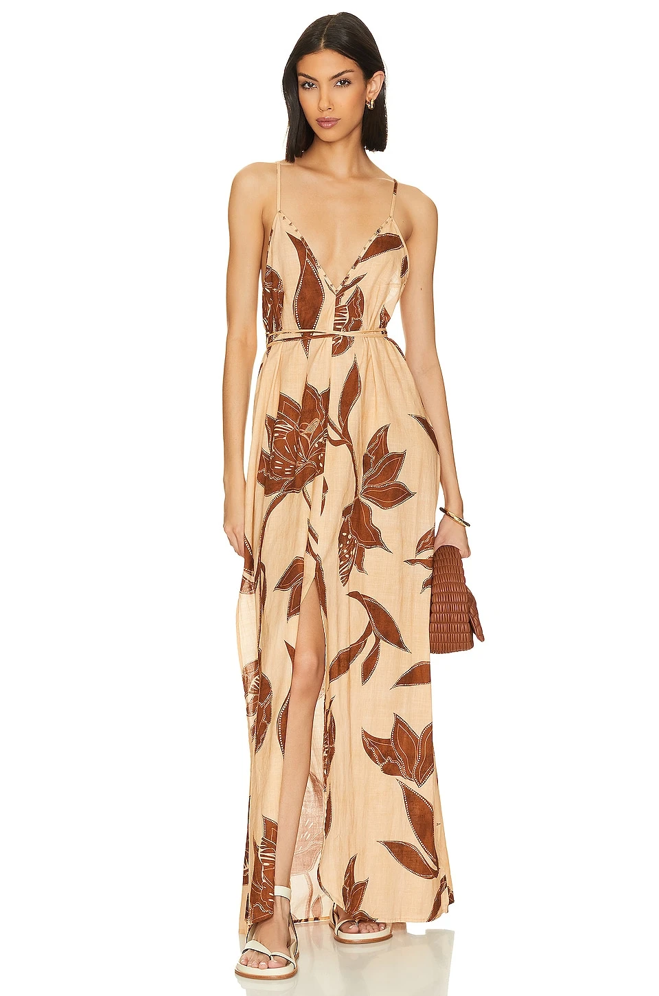 ROBE LONGUE SKY Coffee Flowers 1 ROBE LONGUE SKY Coffee Flowers