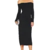 ROBE MI-LONGUE OFF THE SHOULDER Black