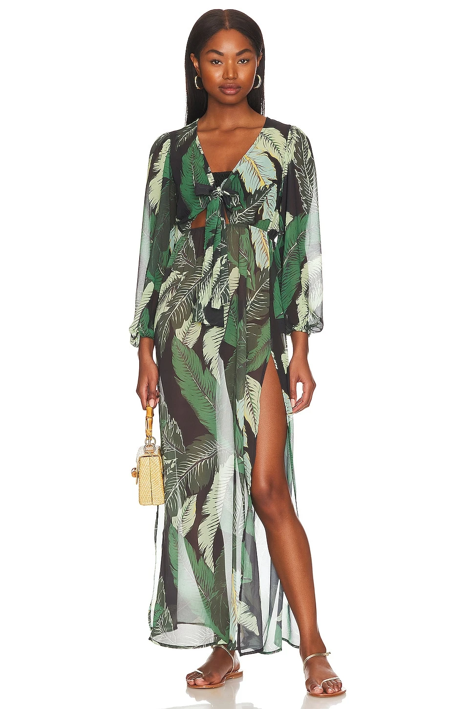 ROBE SHILOH Banana Leaf Black 1 ROBE SHILOH Banana Leaf Black