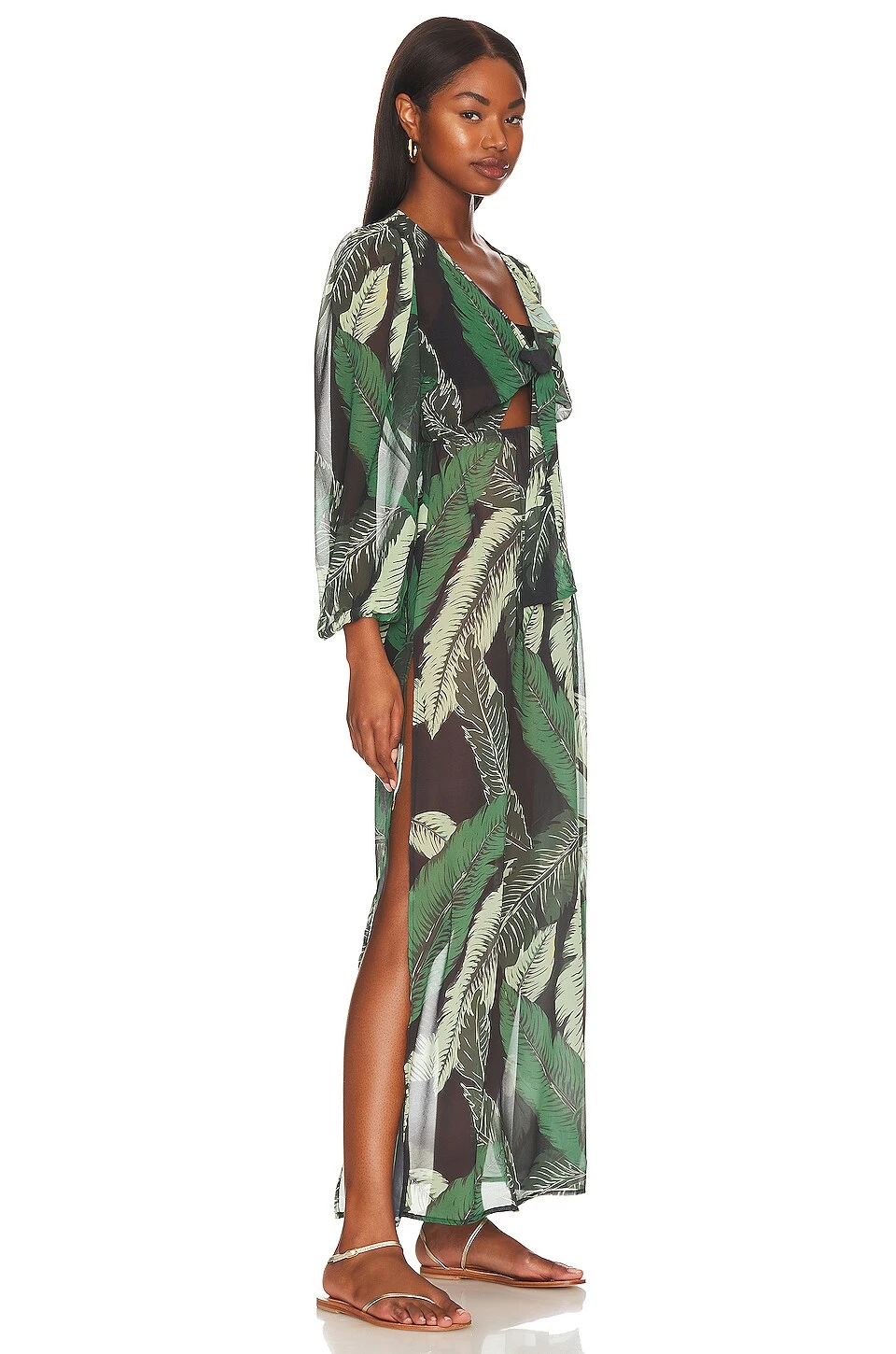 ROBE SHILOH Banana Leaf Black 2 ROBE SHILOH Banana Leaf Black – Image 2