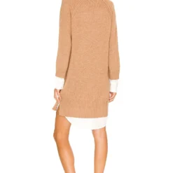 ROBE LOOKER Camel Melange & White Brown -Ravis Mode Soldes Boutique BROC WD14 V3