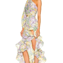 ROBE MAXI TROPICS Lavender & Multicolor -Ravis Mode Soldes Boutique BROR WD354 V3