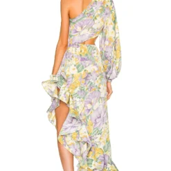 ROBE MAXI TROPICS Lavender & Multicolor -Ravis Mode Soldes Boutique BROR WD354 V4