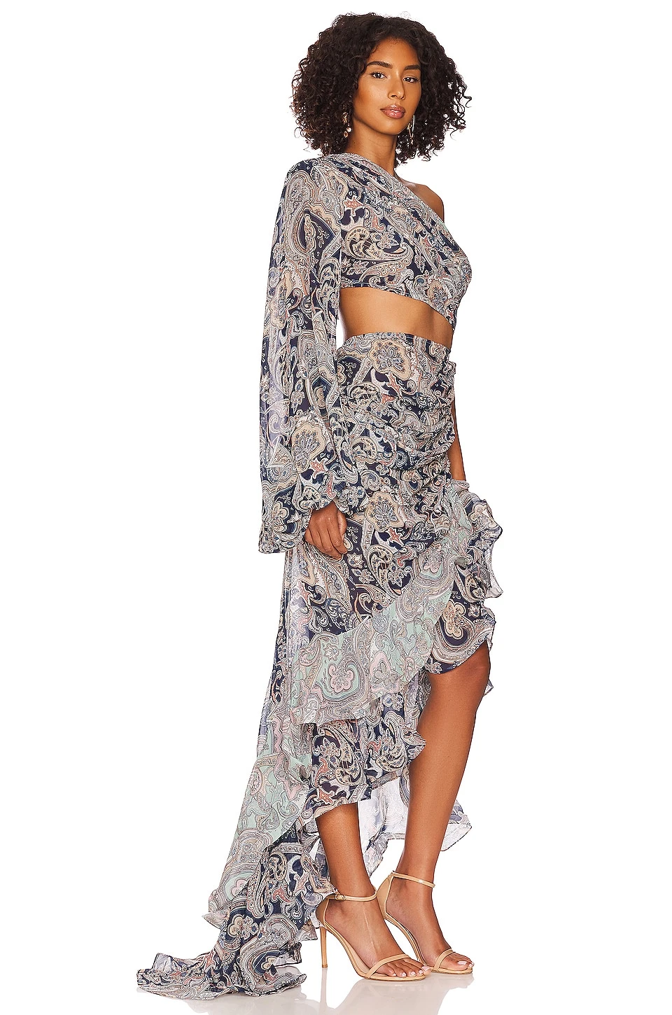 ROBE DE SOIRÉE SARA Blue Multi 2 ROBE DE SOIRÉE SARA Blue Multi – Image 2