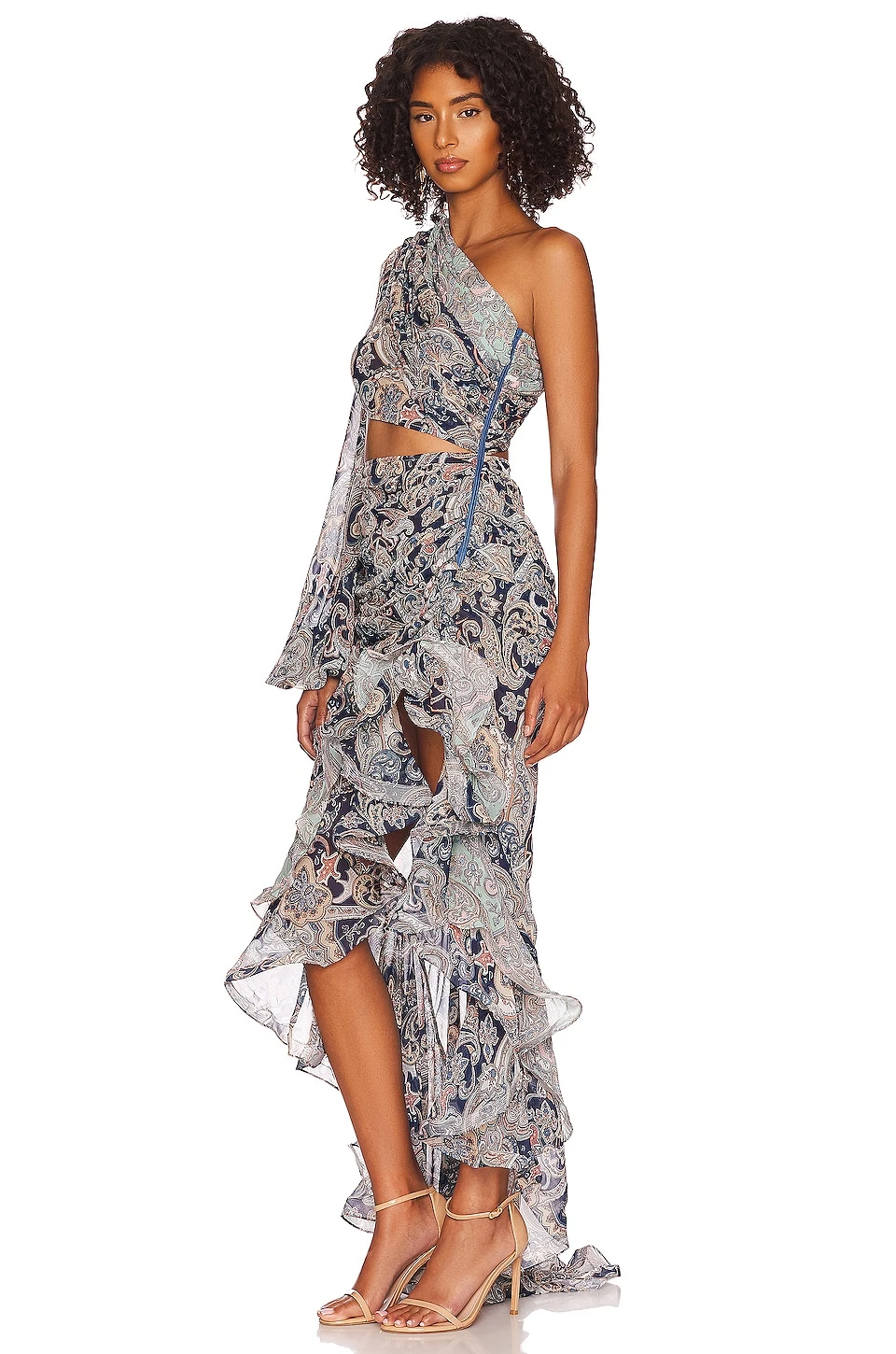 ROBE DE SOIRÉE SARA Blue Multi 3 ROBE DE SOIRÉE SARA Blue Multi – Image 3