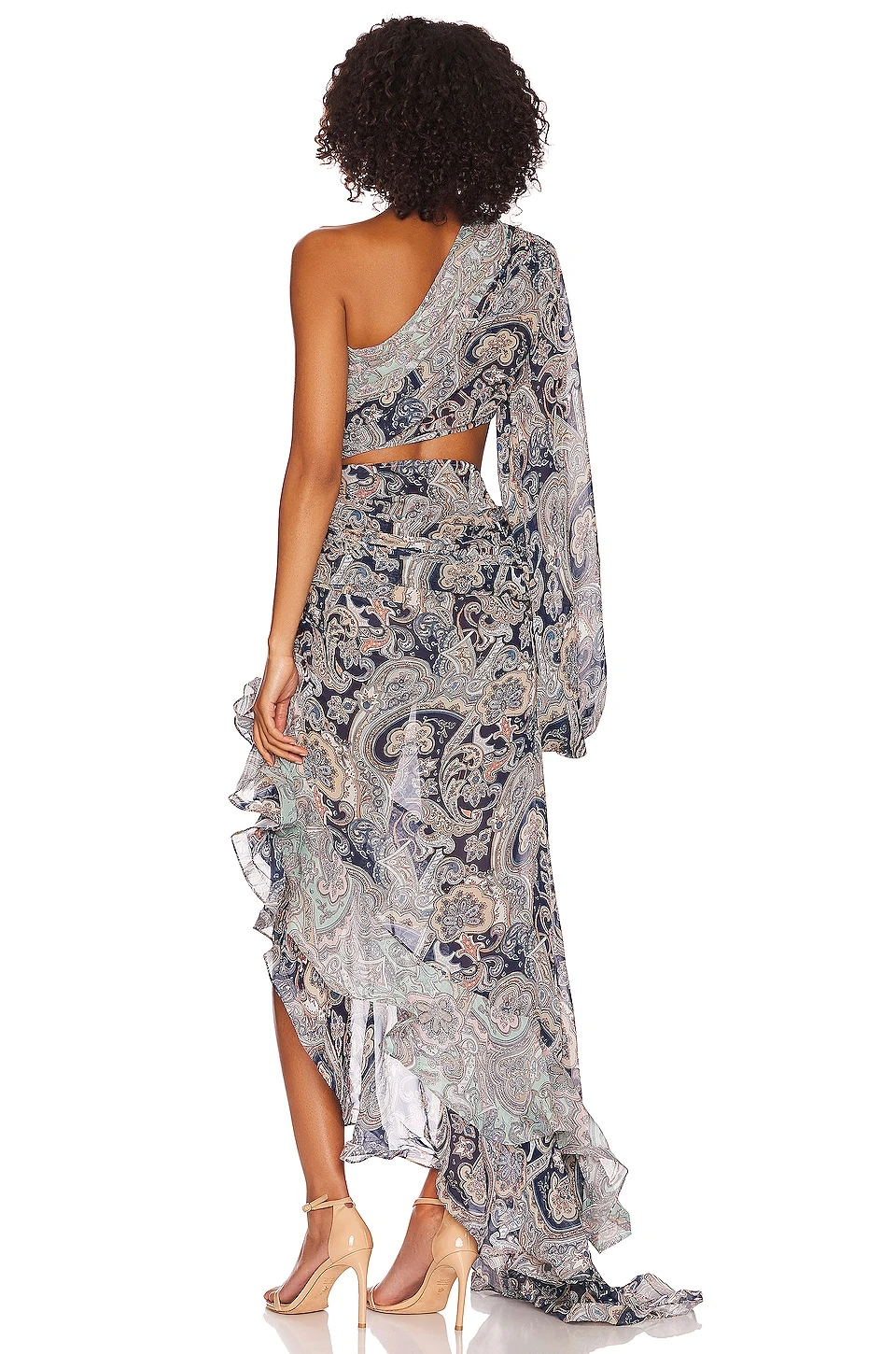 ROBE DE SOIRÉE SARA Blue Multi 4 ROBE DE SOIRÉE SARA Blue Multi – Image 4