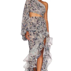 ROBE DE SOIRÉE SARA Blue Multi 9 ROBE DE SOIRÉE SARA Blue Multi -Ravis Mode Soldes Boutique BROR WD427 V5