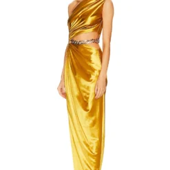 ROBE DE SOIRÉE JAMILIA Gold 6 ROBE DE SOIRÉE JAMILIA Gold -Ravis Mode Soldes Boutique BROR WD509 V3