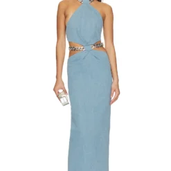 ROBE NAOMI Blue Denim